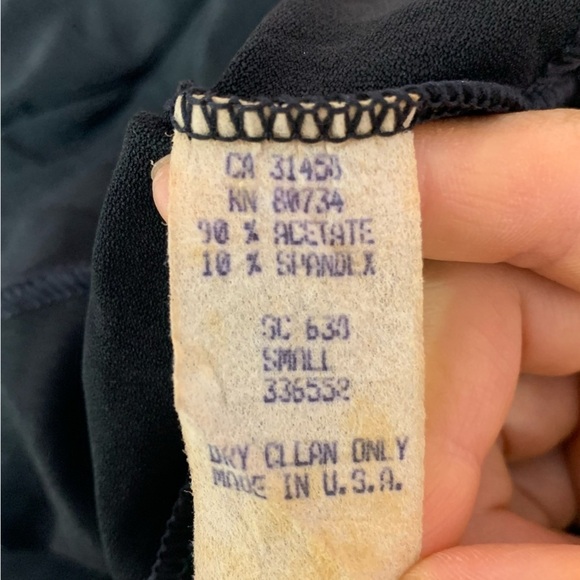 VTG Y2K BCBGMaxAzria Black Long Sleeve Skater Dress S - Picture 5 of 10